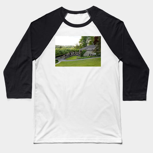 Auberge-Restaurant du Lac de Sauvabelin Pinte à Fromage Baseball T-Shirt by fantastic-designs